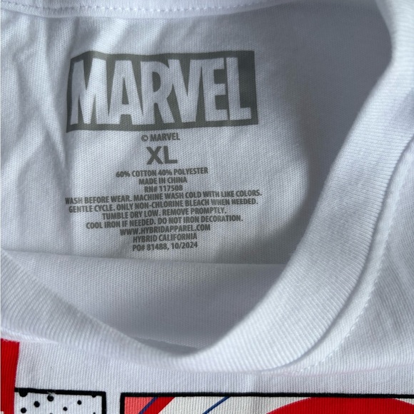 Marvel Red and White Graphic Tee - Picture 5 of 8